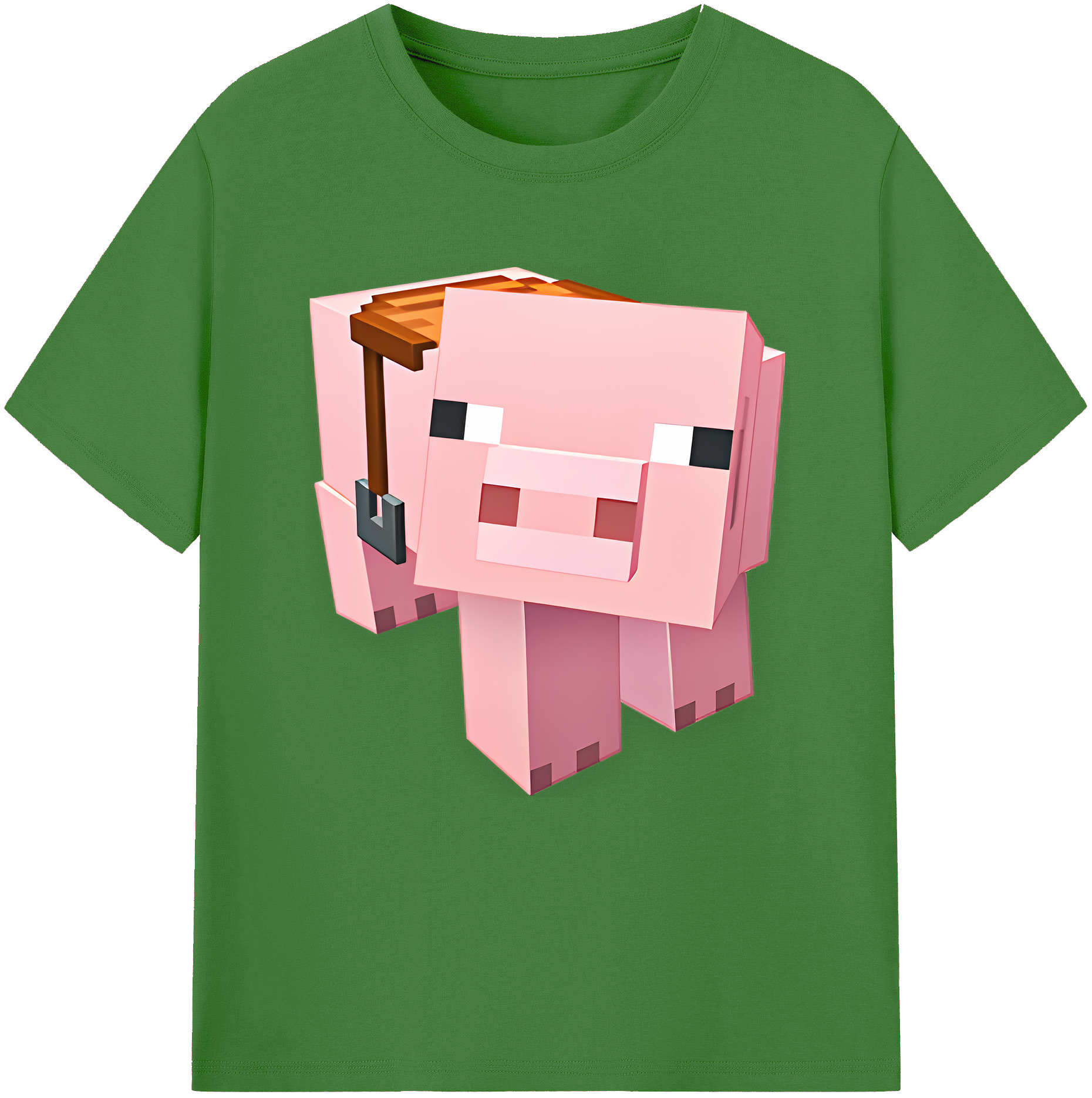 （画像用） マインクラフト ブロックの世界 Minecraft MC Block world レディースカジュアルプリントTシャツ（綿100％）